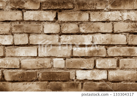 Old brick wall with rustic texture and warm tones Old brick wall with rustic texture and warm tones 133304317