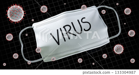 Virus concept - 3D illustration 133304987