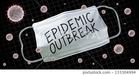 Epidemic outbreak concept - 3D illustration 133304994