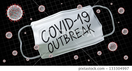 Coronavirus, SARS CoV 2, Covid 19 outbreak concept - 3D illustration 133304997