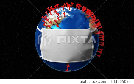 Global coronavirus epidemic outbreak concept - 3D illustration 133305054