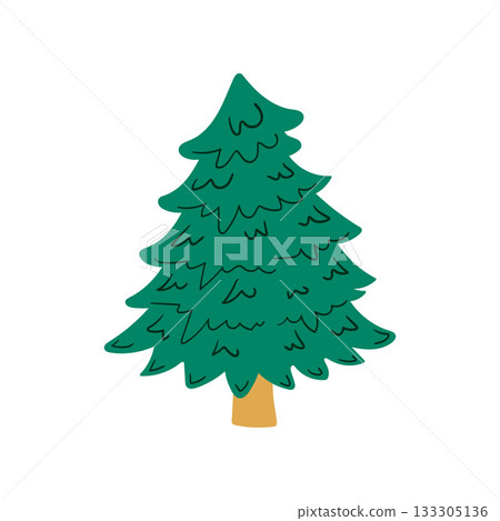 Christmas icon. Design for postcards, flyers, banners 133305136