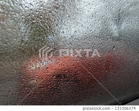 car glass covered in drops car glass covered in drops 133306374