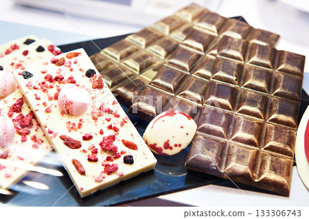 Dark and white chocolate Dark and white chocolate 133306743