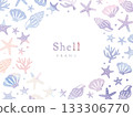 Cute seashell frame 133306770