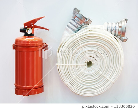 Powder fire extinguisher and fire hose 133306820