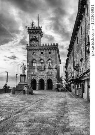View of the Public Palace in Republic of San Marino 133306981