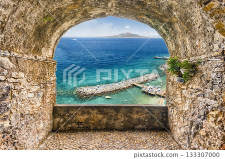 Panoramic View of Mount Vesuvius and Sorrento Coast from Archway Panoramic View of Mount Vesuvius and Sorrento Coast from Archway 133307000