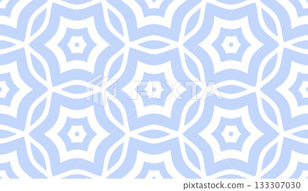 Seamless Geometric Hexagons Light Blue Pattern.-插圖素材 [133307030] - PIXTA圖庫