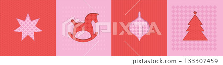 Christmas and New Year minimalistic greeting cards set. Modern Xmas design with paper cut style. Merry Christmas cards with laser cutted holes. Minimal Christmas and new year design templates Christmas and New Year minimalistic greeting cards set. Modern Xmas design with paper cut style. Merry Christmas cards with laser cutted holes. Minimal Christmas and new year design templates 133307459