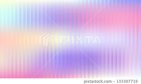 Vector Colorful Blurred Holographic Gradient background. Ribbed glass texture. Pastel Gradient bg. Glossy Ripple Stripes 133307719