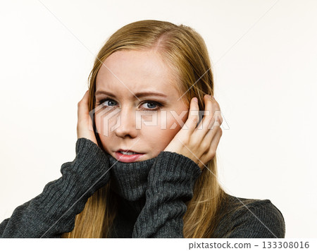 Girl in warm season clothing Girl in warm season clothing 133308016