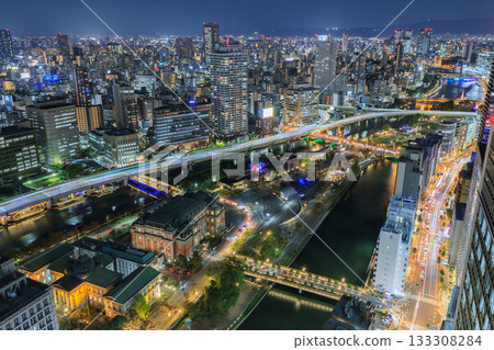 大阪市中之島夜景(大阪府大阪市北區) 大阪市中之島夜景(大阪府大阪市北區) 133308284