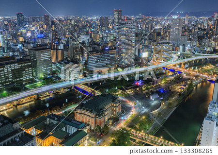大阪市中之島夜景(大阪府大阪市北區) 大阪市中之島夜景(大阪府大阪市北區) 133308285