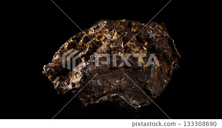 Chondrite Meteorite L Type isolated, piece of rock formed in outer space in the early stages of Solar System as asteroids. This meteorite comes from a meteorite fall impacting Earth 133308690