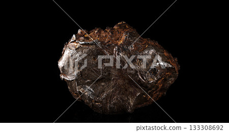 Chondrite Meteorite L Type isolated, piece of rock formed in outer space in the early stages of Solar System as asteroids. This meteorite comes from a meteorite fall impacting Earth 133308692