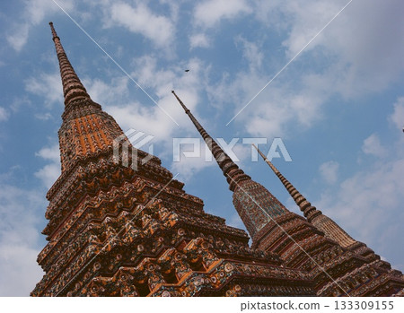 Brown Thai temple tower Brown Thai temple tower 133309155