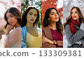 Portraits of women from all seasons: diverse lifestyles 133309381