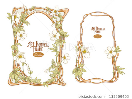 Set of art nouveau frames 133309403