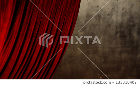 Red Curtain AI-generated material Red Curtain AI-generated material 133310402