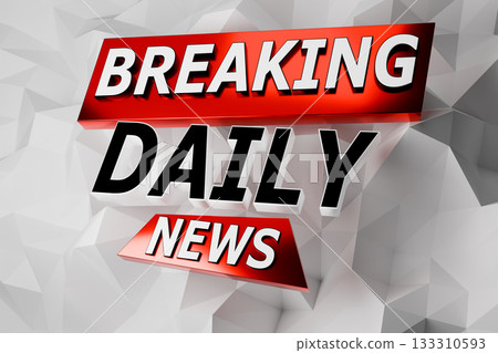 The graphic presents daily breaking news. 133310593