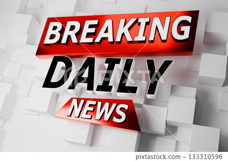 The graphic presents daily breaking news. 133310596