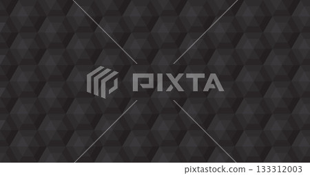 Abstract bas relief black hexagon seamless pattern rectangle background graphic illustration. Abstract bas relief black hexagon seamless pattern rectangle background graphic illustration. 133312003