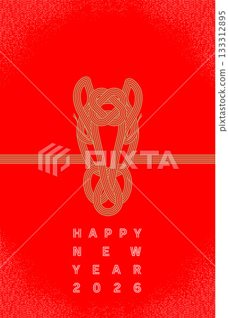 Stylish and simple 2026 Year of the Horse New Year's card 133312895