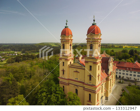 Old city of Ellwangen an der Jagst, Main church, Germany. Old city of Ellwangen an der Jagst, Main church, Germany. 133312947