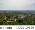 Stunning aerial view of Castle Ellwangen,showcasing its historic architecture beautiful surroundings 133312949