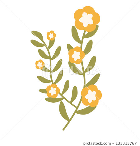 Cute deformed flower illustration material Cute deformed flower illustration material 133313767