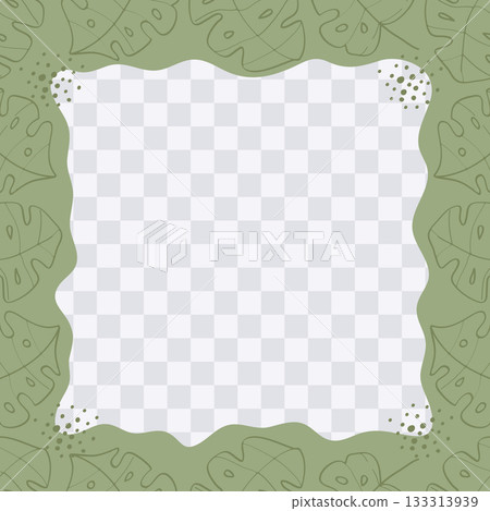 Geometric Square Border Dotted Line and Circle Decoration Template. Vector illustration. 133313939