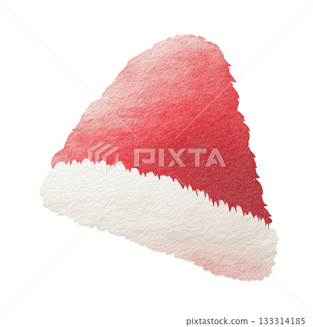 Santa hat watercolor illustration material 133314185