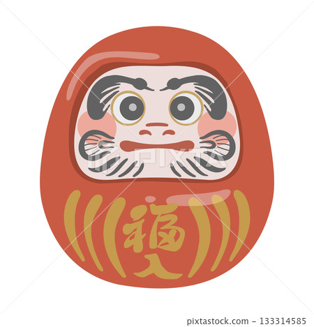 可愛的達摩插畫 133314585