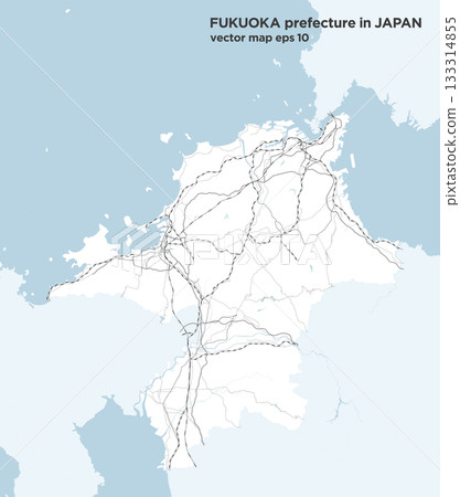 日本福岡縣簡易路線圖 133314855