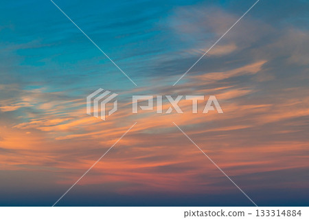 Orange clouds Sunset cirrus clouds b-1-3 Cyan Orange clouds Sunset cirrus clouds b-1-3 Cyan 133314884