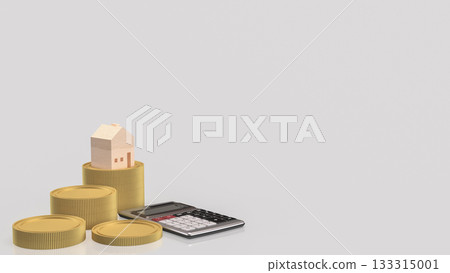 The Home Loan and Savings for Real Estate Investment 3d Rendering. 133315001