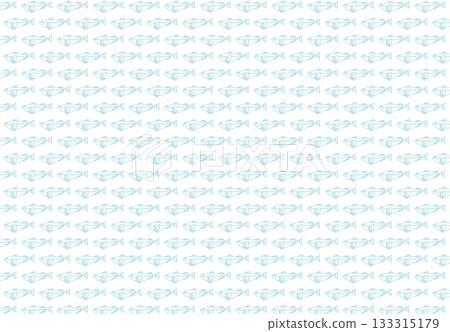 Stock Illustration: Seamless pattern design with light blue fish 133315179