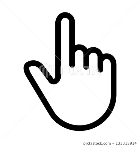 Hand icon with index finger up Hand icon with index finger up 133315914