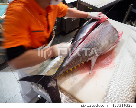 藍鰭鮪魚切割秀 133316323
