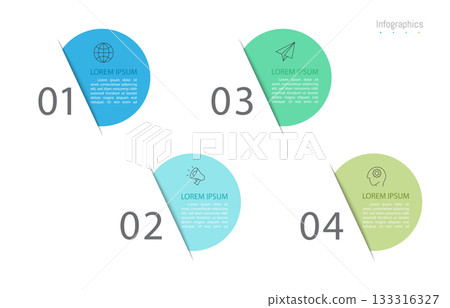 Infographic 4 options design elements for your business data. Vector Illustration. Infographic 4 options design elements for your business data. Vector Illustration. 133316327
