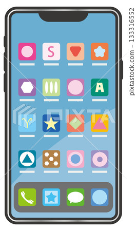 Home screen displayed on a smartphone 133316552