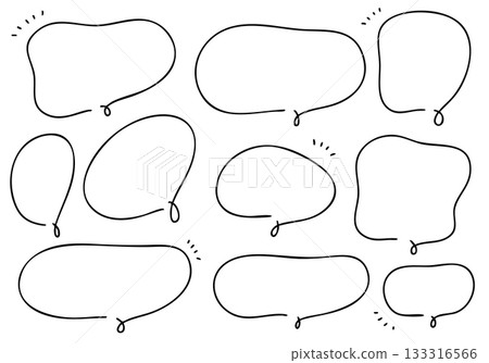 Simple speech bubble set Simple speech bubble set 133316566