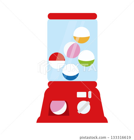 Cute capsule toy machine illustration 133316619