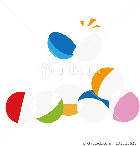 扭蛋機裡面有很多空膠囊 扭蛋機裡面有很多空膠囊 133316623