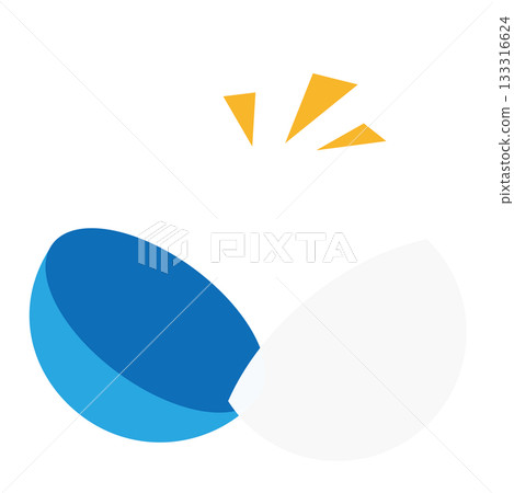 Opened gachapon capsule illustration material Opened gachapon capsule illustration material 133316624