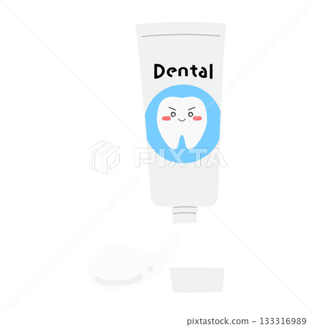 牙膏管裡擠出了凝膠 133316989