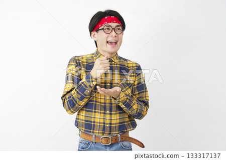 Akihabara-style male inspiration white background 133317137