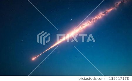 A luminous comet shines in the dark sky, symbolizing the wonders of space exploration on International Asteroid Day 133317178