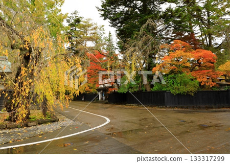 Autumn Kakudate Samurai Residence Street Autumn leaves scenery Autumn Kakudate Samurai Residence Street Autumn leaves scenery 133317299